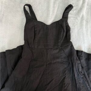 Old Navy Black Linen-Blend Maxi Dress - XS Petite
